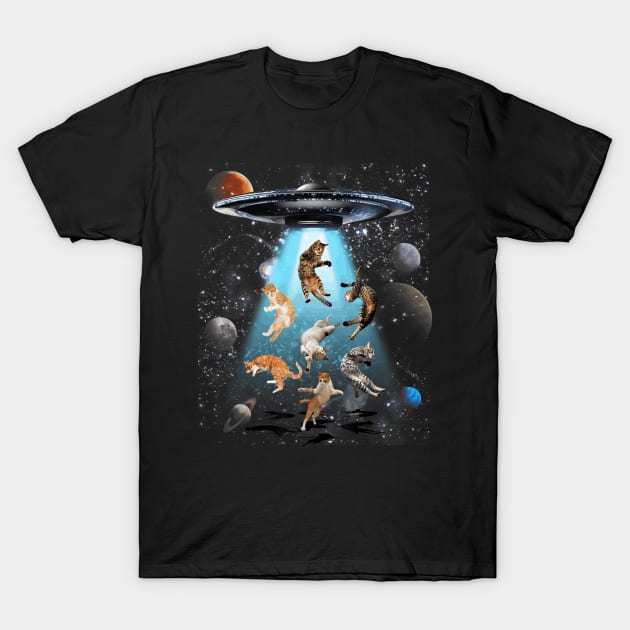 Cutest cats swiming in a galaxy T-Shirt by luxury artista